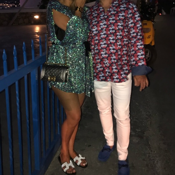 Retrofete Grace Dress – Metallic Turquoise Size S - Picture 12 of 14